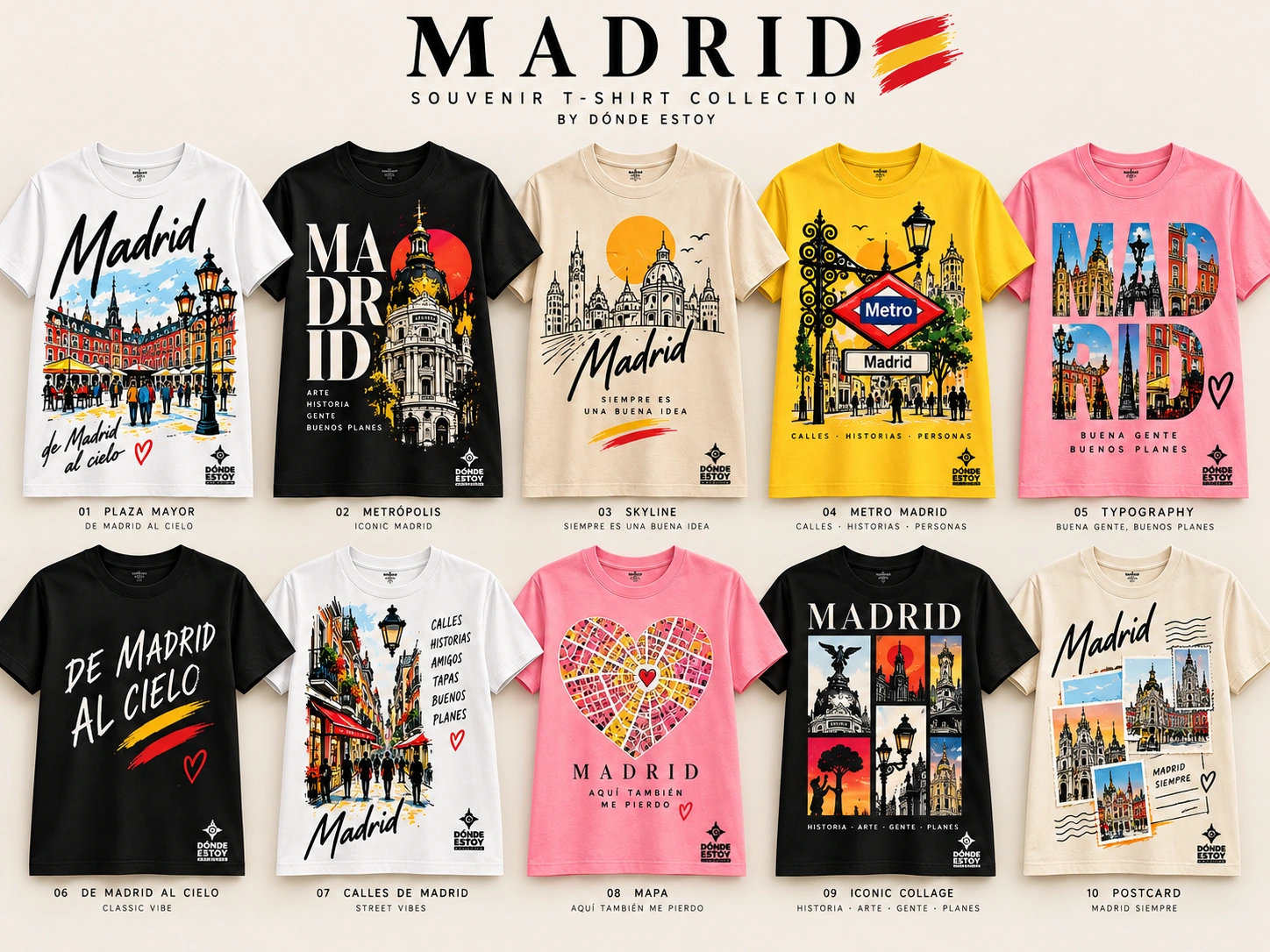 Madrid T-shirt Collection — concept collection artwork